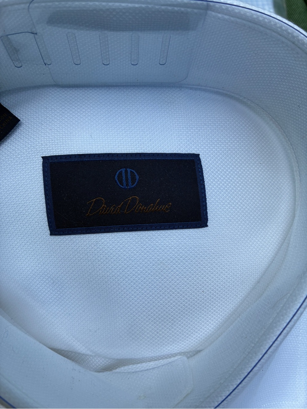 NWT Nordstrom David Donahue 15.5-32/33 white dress shirt - Picture 4 of 5